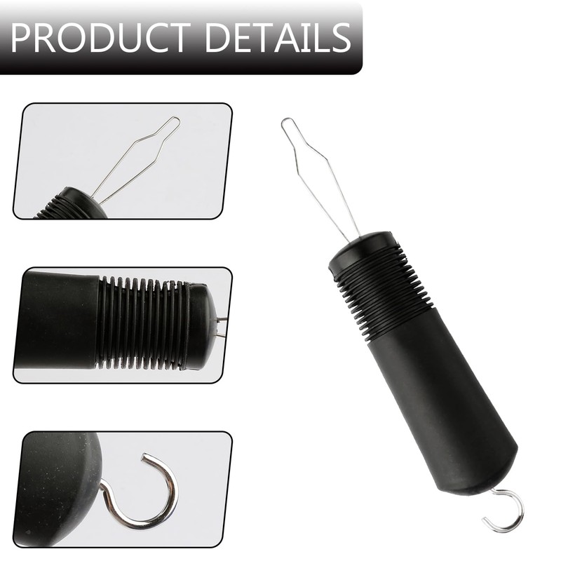 Thyonta Button Hook (Black),Zipper Pull Helper,Easy Grip Button Hook &
