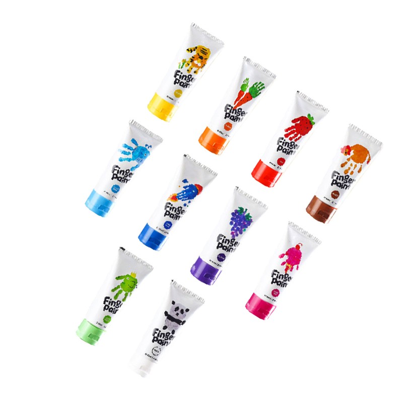 60ml Safe Finger Paints Bright Colors Washable Art Painting Supplies