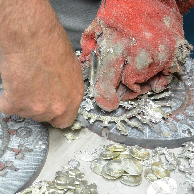 Pewter Wild Boar Tie Clip (Pewter) Hand Cast, pewter, pewter