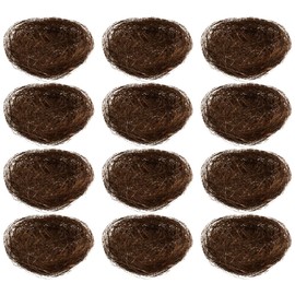 Toddmomy 12pccs Artificial Bird Nest, Fake Natural Easter Birds Nest for Spring Easter Garden Yard Home Party,7cm