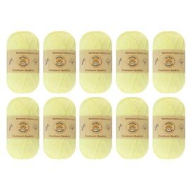 10-Pack of Yonkey Monkey Fingering Weight Yarn - 70% Rayon derived from Bamboo, 30% Cotton - Softest Quality for Crocheting and Knitting - Imported