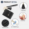 SUIKIHUM Small Credit Card Wallet Slim Wallet with Wristlet Strap,
