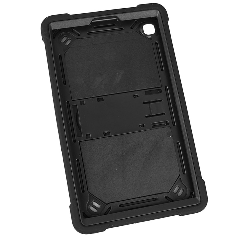 Tablet Case Black Silicone Precise Cutouts Shock Absorbent Stable Kickstand