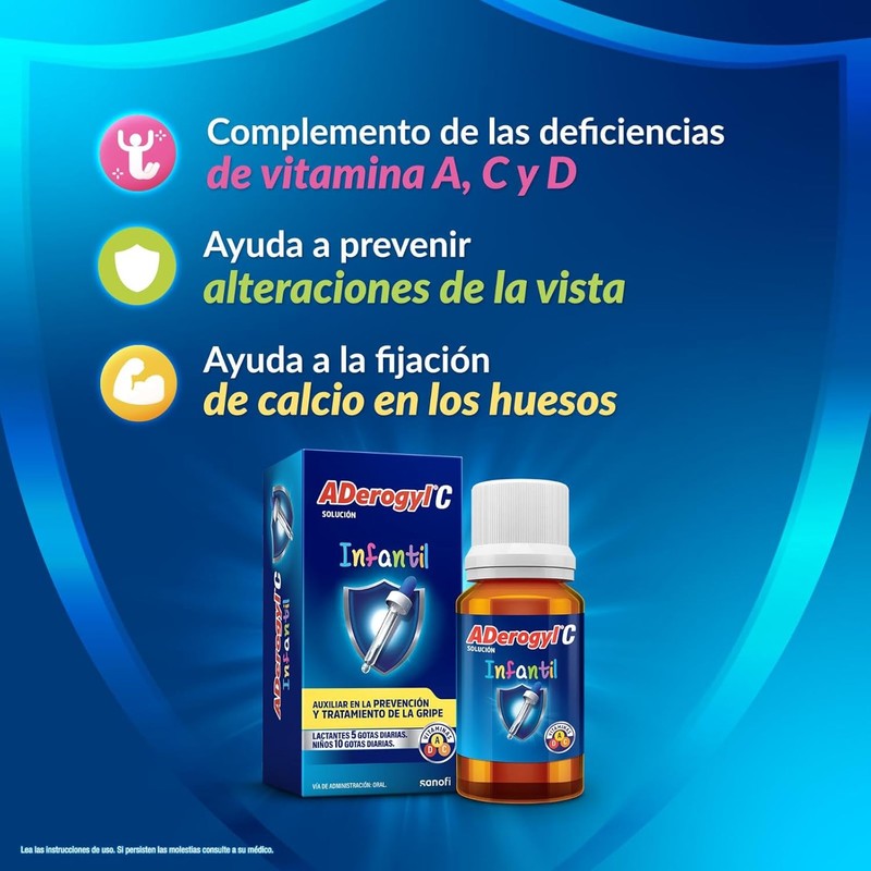 ADerogyl C Children's Liquid Multivitamin Drops with Vitamins A C