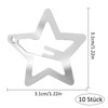 Diffaxy Pack of 10 Star Hair Clips, Silver Non-Slip Hair