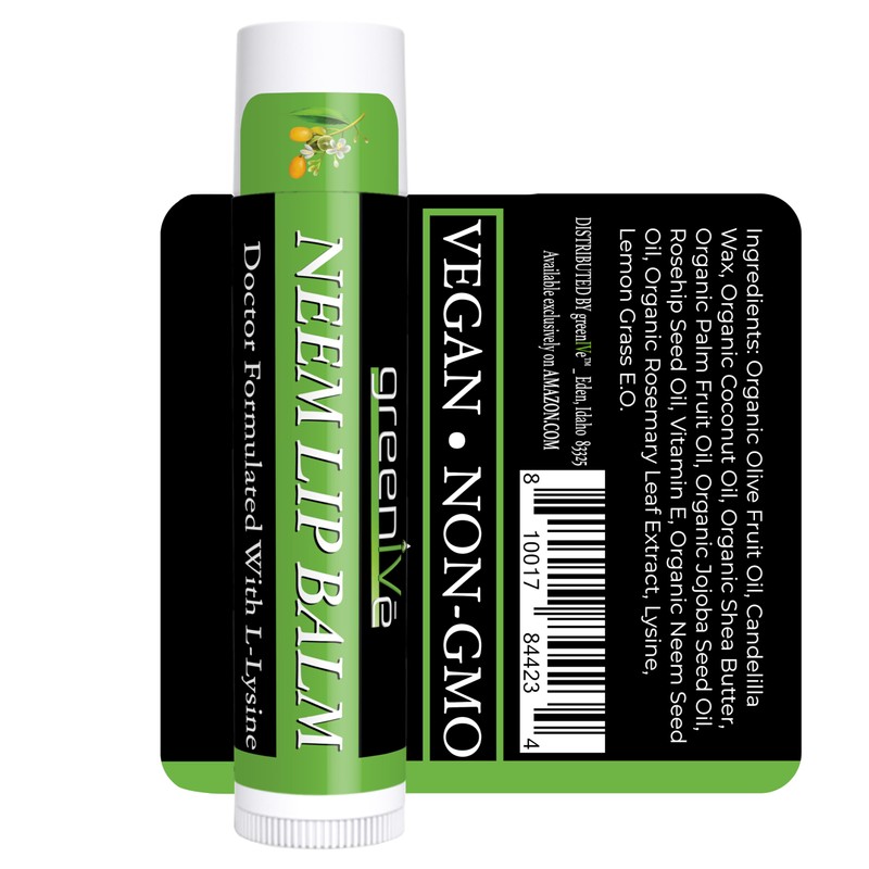 GreenIVe Neem Lip Balm Vegan Lip Moisturizer Neem Seed Oil