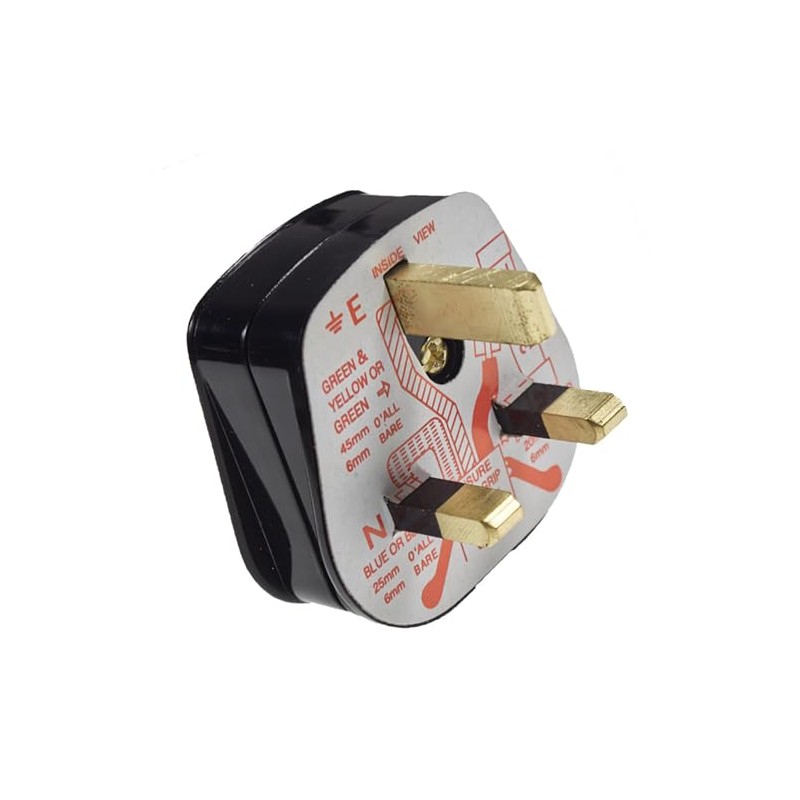 UK 3-Pin (13A) Fused Plugs (250V) Durable UK plugs With