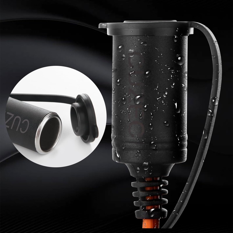 12 AWG Battery Extension Cord, Dual Socket Cable with Alligator
