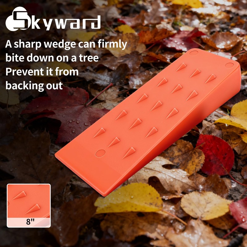 Skyward 6-Pack Orange Spiked Logging Wedges, ABS Plastic (8")