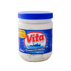 Vita Herring in Real Sour Cream, 12oz (Pack of 3)