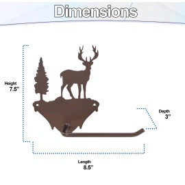 5 Star Super Deals Wall-Mounted Metal Bathroom Accessory with Wildlife and Tree Design