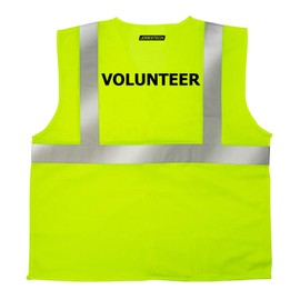 JORESTECH High Visibility Custom Heat Transfer Printed Reflective Safety Hi Vis Vest (Yellow) (2 XL to 3 XL, Volunteer)