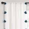 Lush Decor Boho Faux Linen Texture Tassel Window Curtain Panel