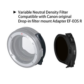 Ykeasu Variable Neutral Density Filter ND3-ND500 (1.5-9 Stops) for Canon Drop-in Filter Mount Adapter EF-EOS R
