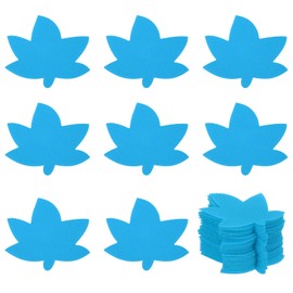 PATIKIL 4 Inch Carpet Spot Markers, 40Pcs Leaf Shape Floor Dots Markers Carpet Spots for Classroom Decoration Elementary Preschool Supplies, Light Blue