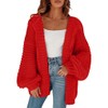 Cicy Bell Women's Cardigan Loose Lantern Sleeves Elegant Oversized Pullover,