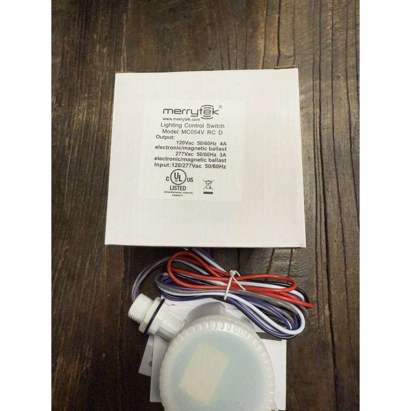 Merrytek MC054V-RC-D Fixture Mount Dimming Occupancy Sensor, Daylight , 120/277V