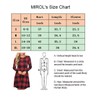 MIROL Women's Long Sleeve Plaid Color Block Casual Swing Loose