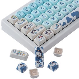 JOMKIZ 142 Keys Keycaps, MOA Profile Keycaps Dye Sublimation Customised ANSI Layout Keycaps Set Compatible with Cherry MX Switches Mechanical Keyboards