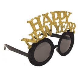 Soochat Happy New Year Eyeglasses New Year Sunglasses Fancy Glitter Decorative Eyeglasses for 2024 New Year's Eve Party Party Favor