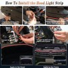 BAILONGJU Flexible Car Hood Light Strip, 79 Inches Dynamic LED