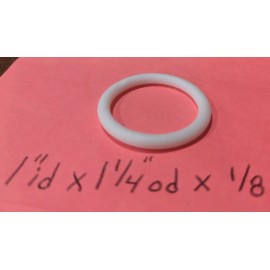 PTFE O Ring Teflon 1 x 1 1/4 x 1/8 low Friction Plastic thrust spacer nylon