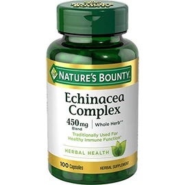 Nature's Bounty Echinacea Complex, Herbal Supplement, Supports Immune Health, 450 mg, 100 Capsules