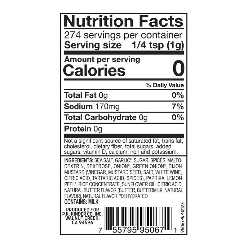Kinder's Cowboy Butter Seasoning, 9.7 Ounce