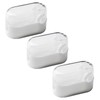 Wall Mounted Toothbrush Holder, Self-Adhesive Bathroom Storage Rack, Clear Plastic