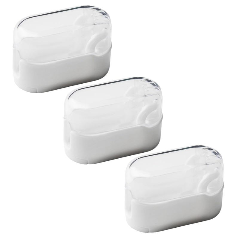 Wall Mounted Toothbrush Holder, Self-Adhesive Bathroom Storage Rack, Clear Plastic