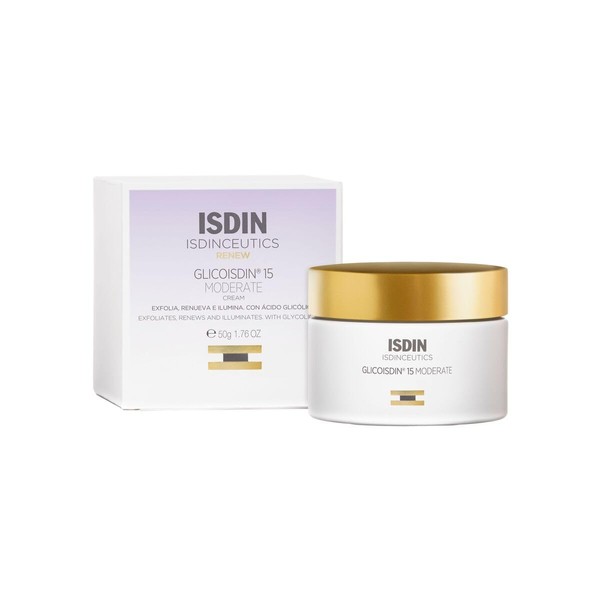 ISDIN Glicoisdin 15 moderate, crema facial con efecto peeling y