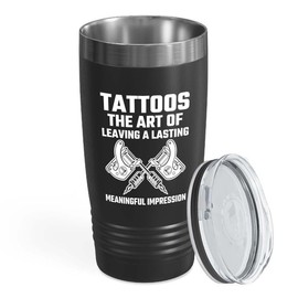 Tattoo Artist Black Edition Viking Tumbler 20oz - The art of - Tattoo Gifts Tipping Skin Deep Ink Tattoo Lover Tattooing Tattooist