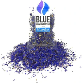 Pure Blue Cornflower Petals - 100% Natural Centaurea cyanus - Dried, Grown in Germany Herbal Cornflower Flowers for Cupcakes, Lattes, Tea Blends, Bath Products, Gifts, Crafts