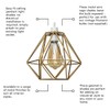 MiniSun Retro Style Gold Metal Basket Cage Ceiling Pendant Light