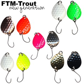 10 FTM BILG Spoons – 1.7g Spinning Fishing Lure Trout Trout & Bass, Flasher for Trout Fishing Spoon