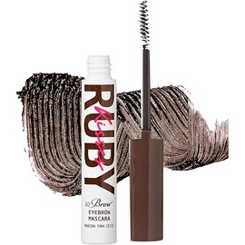 Ruby Kisses GoBrow Tinted Brow Mascara Eyebrow Gel, Fast Sculpt and Shapes Eyebrows (Dark Brown)