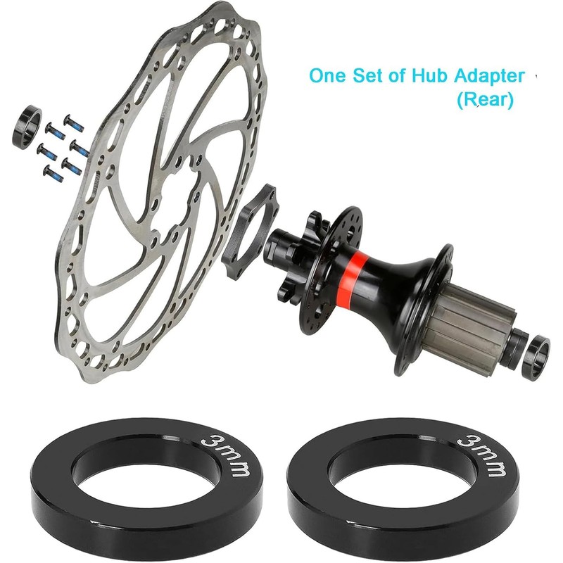 Liyquint 1 Set of 3/5mm Bike Hub Adapter Disc Brake