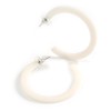 White Glossy Acrylic Hoop Earrings/45mm Diameter/Latest Hoop Earring Trends