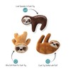 Fringe Studio Pet Toy, Small Dog Toy Set, Sloth Themed,