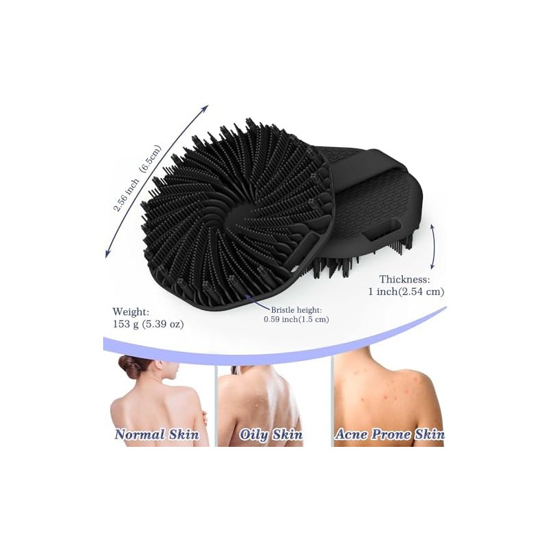 Cepillo de Silicona para Cuerpo KAREN 2 Piezas Estropajo Exfoliante