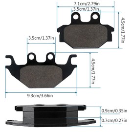 Yerbay Front / Rear Brake Pads for SYM Quadlander 300 2007-2010 / KYMCO MXU 250 R 2012 2013 / MXU 300 2005-2014 / MXU 300 R 2010-2013