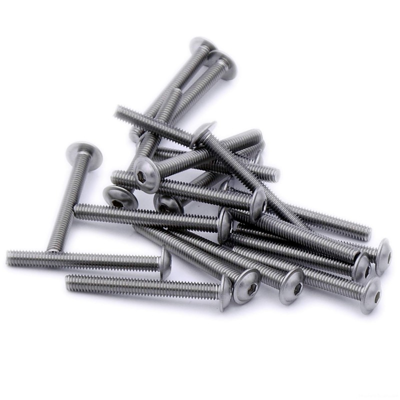 M3 (3mm x 5mm) Flanged Hex Socket Button Machine Screw