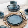 AmorArc Ceramic Dinnerware Sets for 4,Round Reactive Glaze Stoneware Plates