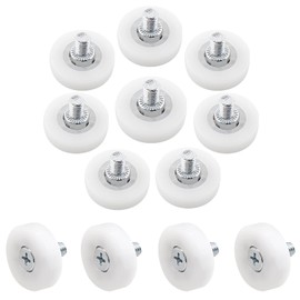 Litoexpe 0.98 Inch Drawer Slide Roller, 12 Pieces Drawer Replacement Wheels, Plastic Pulley, Bearing Small Pulley