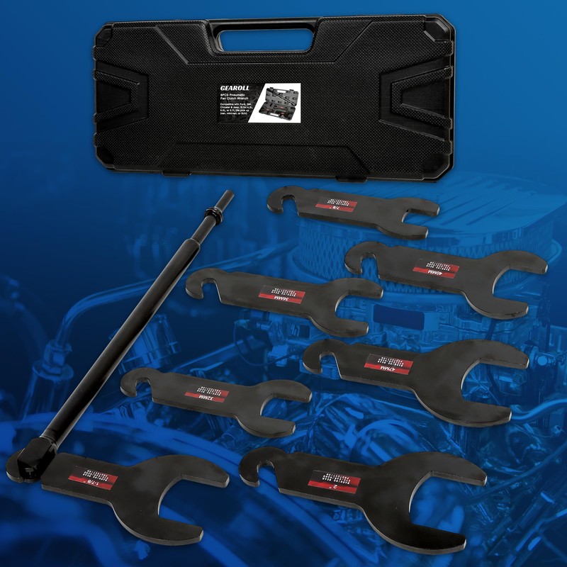 GEAROLL 43300 Pneumatic Fan Clutch Wrench, 8PCS Fan Clutch Removal