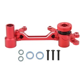 RC Steering Assembly Set Aluminum Alloy Easy Replaceable RC Parts with Bearing for Traxxas1/7 UDR Remote Control Vehicle Red