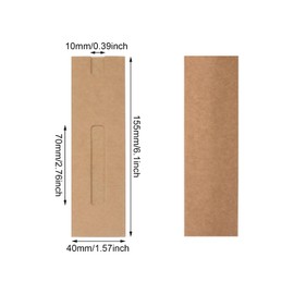 Honbay 40PCS Kraft Paper Single Pen Pouch Durable Pen Sleeve Protector Pencil Holder for Pen Pencil Packaging for Home Office School or Business