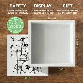 Drummer Gifts for Men Women Boy Girl, Birthday Christmas Drumming Gifts for Drummer Kids Teen Boy Girl Drum Player, Cat Playing Drums, Drum Room Man Cave Music Room Studio Wooden Box Sign