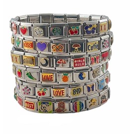 Italian Charm Link Libra Gold Zodiac Charm 9mm Fashion Charm