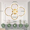Vloitgol Modern LED Ceiling Light, 4 Rings LED Dimmable Flush